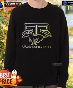 Official RTR Running Pony Mustang RTR Sweatshirt in black, showcasing a stylish design for Mustang enthusiasts.