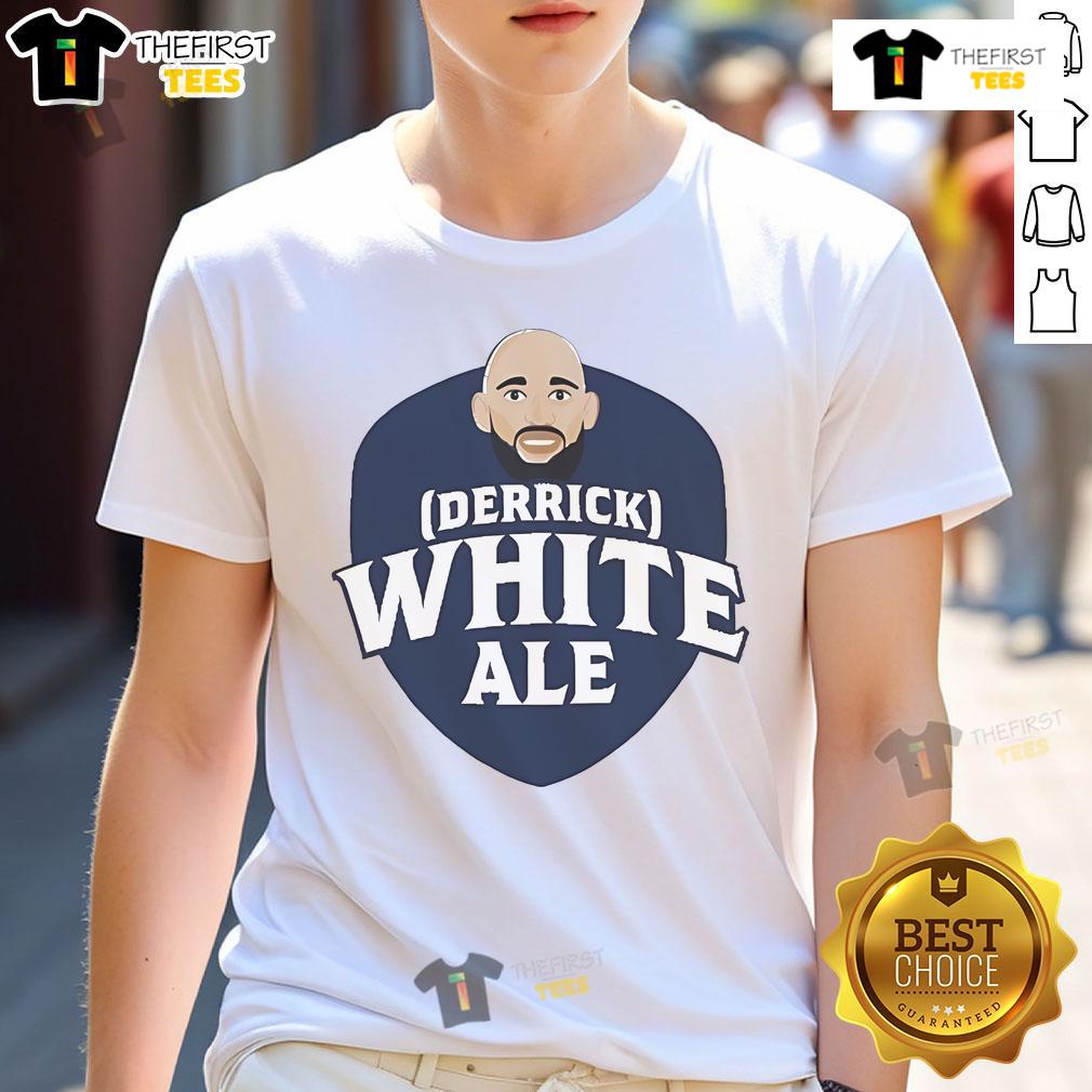 Official Samuel Adams X Derrick White T Shirt Alt Text: Official Samuel Adams X Derrick White T-Shirt featuring a unique design celebrating basketball and craft beer culture.