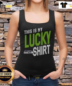 Official Seattle Seahawks 'This Is My Lucky Tank Top' featuring team colors and logo, perfect for game day wear.