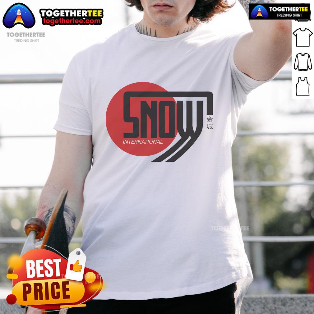 Official Snow International Delta Magna T Shirt Alt Text: Official Snow International Delta Magna T-Shirt featuring a stylish design and high-quality fabric for ultimate comfort.