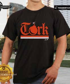 Official Spencer Torkelson Tork Bomb T-Shirt featuring bold graphics and a stylish design for baseball fans.
