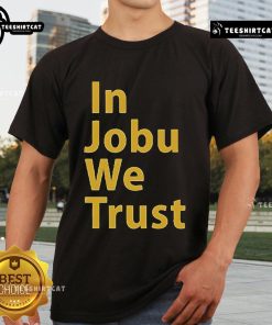 Alt Text: Official St Louis Blues In Jobu We Trust T-Shirt featuring bold graphics and team colors for dedicated fans.