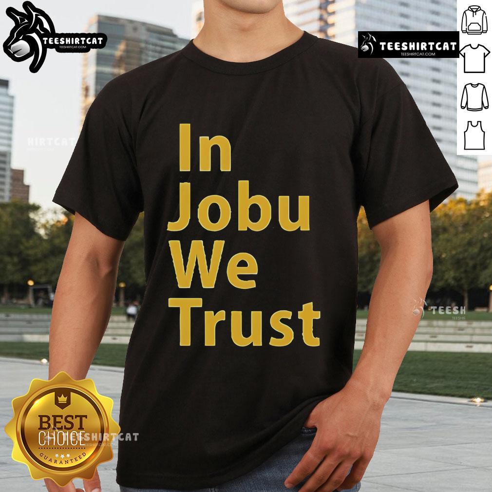 Official St Louis Blues In Jobu We Trust T Shirt Alt Text: Official St Louis Blues In Jobu We Trust T-Shirt featuring bold graphics and team colors for dedicated fans.