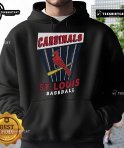 Official St. Louis Cardinals Baseball Starter Hoodie in red with logo, perfect for fans and casual wear.