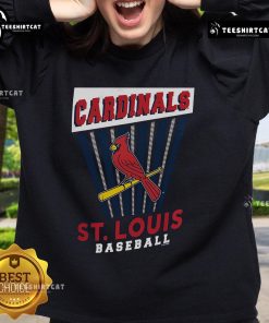 Alt Text: Official St. Louis Cardinals baseball starter sweatshirt in red with logo, perfect for fans and casual wear.