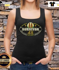 Official Survivor 48 Outwit Outplay Outlast tank top featuring bold graphics for fans of the hit reality show.