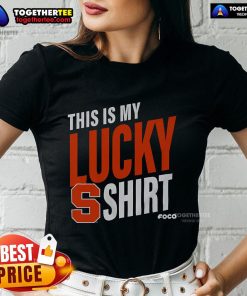 Alt Text: Official Syracuse Orange This Is My Lucky Ladies Tee featuring vibrant team colors and logo for women fans.