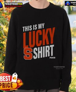 Official Syracuse Orange 'This Is My Lucky Sweatshirt' featuring vibrant team colors and logo for fans and athletes.