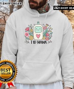 Official T1D Mama Type 1 Diabetes Awareness Mom Hoodie in soft fabric, perfect for proud moms supporting T1D awareness.