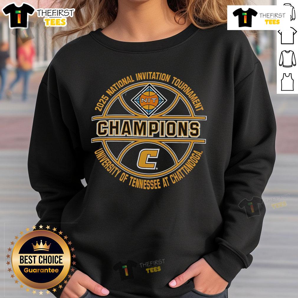 Official Tennessee Chattanooga Mocs 2025 NCAA Men's Basketball NIT Champions Sweatshirt Official Tennessee Chattanooga Mocs 2025 NCAA Men's Basketball NIT Champions sweatshirt featuring team colors and logo.