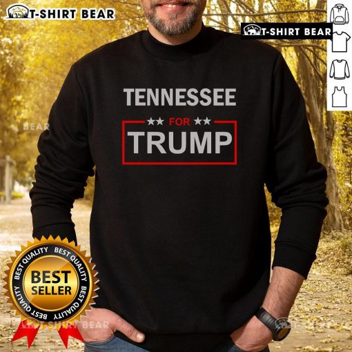 Official Tennessee for Trump sweatshirt featuring bold graphics and vibrant colors, perfect for supporters.