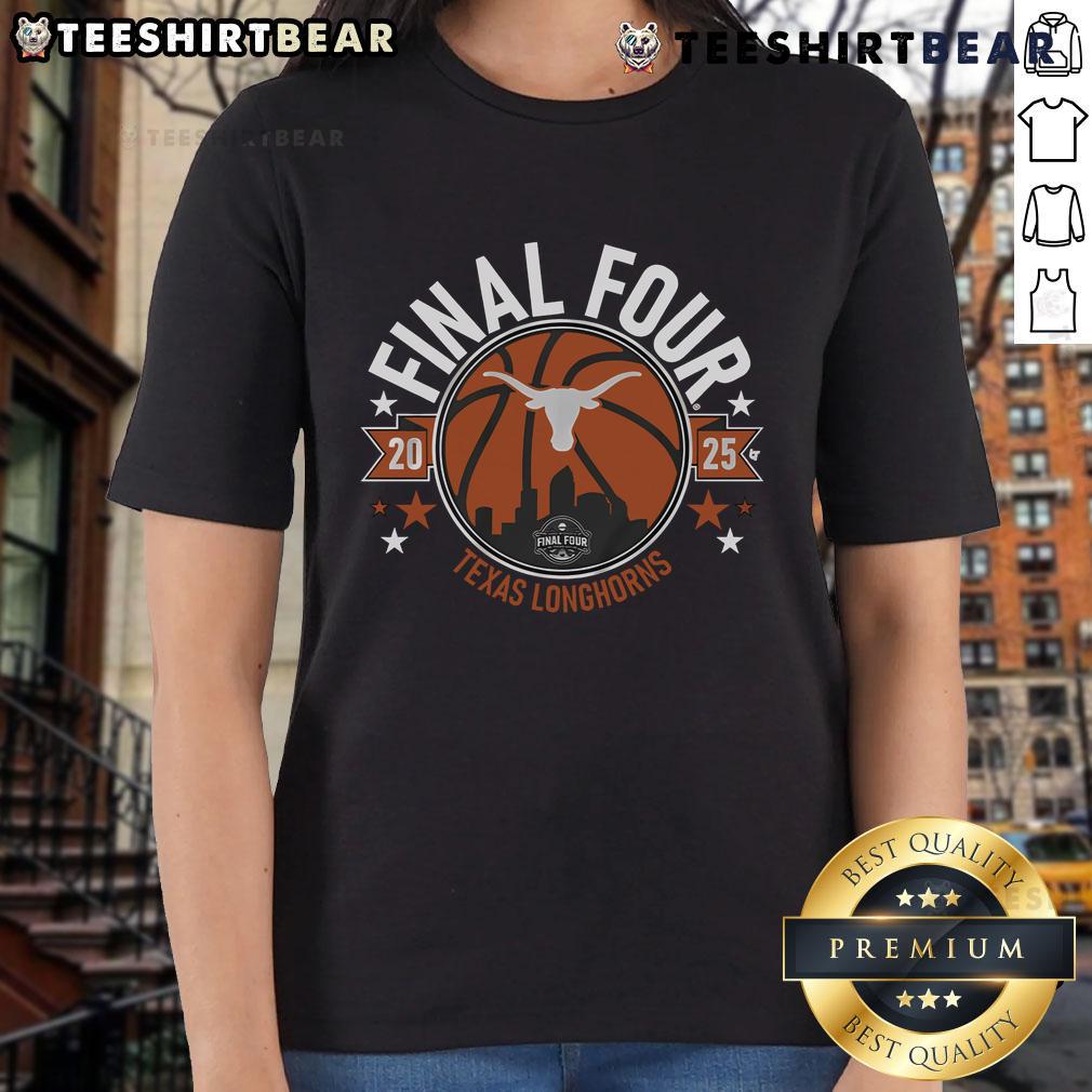 Official Texas Basketball 2025 Women'S Final Four Ladies Tee Official Texas Basketball 2025 Women's Final Four Ladies Tee shirt featuring team colors and logo.