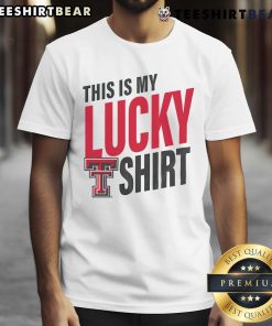 Alt Text: Official Texas Tech Red Raiders This Is My Lucky T-Shirt featuring bold graphics and team colors for fans.
