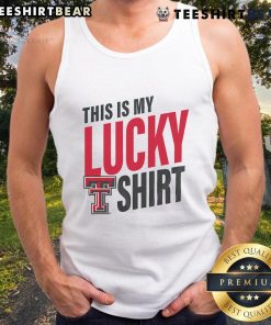 Alt Text: Official Texas Tech Red Raiders 'This Is My Lucky' tank top featuring vibrant colors and team logo for fans.
