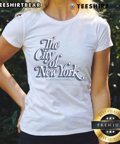 Official The City of New York Drop Shadow Ladies Tee in stylish design, perfect for NYC fans and casual wear.