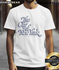 Alt Text: Official The City Of New York Drop Shadow T-Shirt featuring a bold design and vibrant colors, perfect for NYC fans.