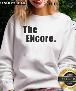 Official The Encore Sweatshirt in navy blue, showcasing stylish design and comfortable fit for casual wear.