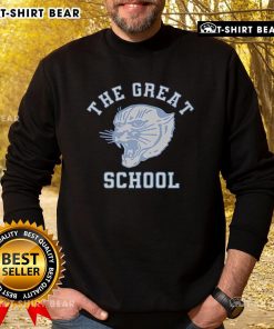 Official The Great School Sweatshirt in navy blue, featuring a cozy design perfect for students and school events.