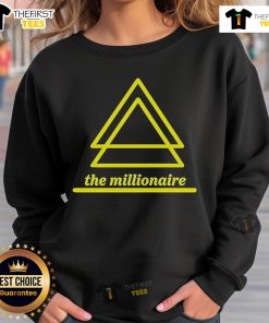 Alt Text: Official The Millionaire Triangle Sweatshirt featuring a stylish design in black with a bold triangle logo.