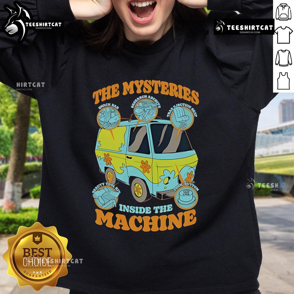 Official The Mysteries Inside The Machine Scooby Doo Sweatshirt Official Scooby-Doo sweatshirt featuring 'The Mysteries Inside The Machine' design, perfect for fans and cozy wear.