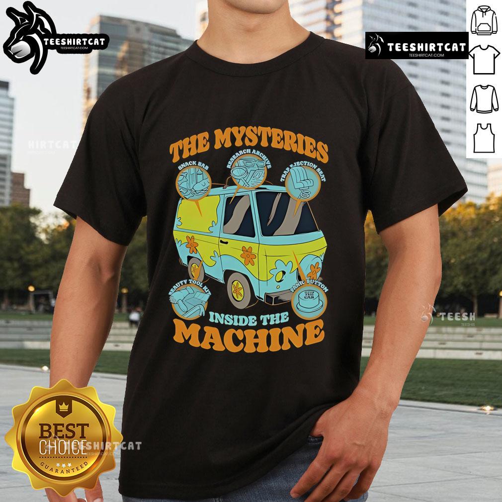 Official The Mysteries Inside The Machine Scooby Doo T Shirt Official The Mysteries Inside The Machine Scooby Doo T-Shirt featuring vibrant graphics of Scooby and the gang on a stylish tee.