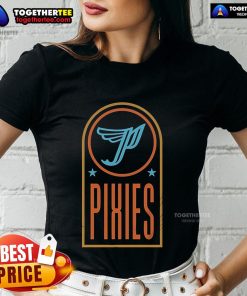 Official The Pixies logo on a stylish ladies tee, perfect for fans of the iconic alternative rock band.