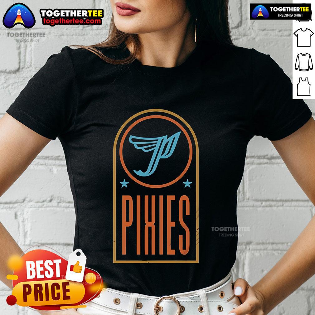 Official The Pixies Logo Ladies Tee Official The Pixies logo on a stylish ladies tee, perfect for fans of the iconic alternative rock band.