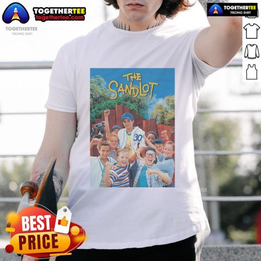 Official The Sandlot Poster T-Shirt featuring iconic characters and vintage design for fans of the classic movie.