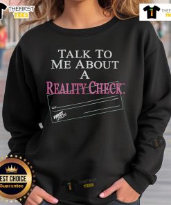 Official The White Lotus Talk To Me About A Reality Check First Union Sweatshirt in stylish casual wear.