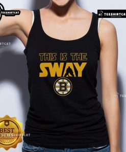 Official Boston Bruins logo tank top featuring bold design, perfect for fans of the Sway collection.
