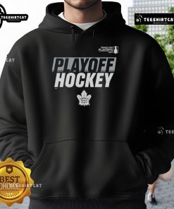 Official Toronto Maple Leafs Stanley Cup Playoffs 2025 hoodie featuring team logo and playoff graphics, perfect for fans.