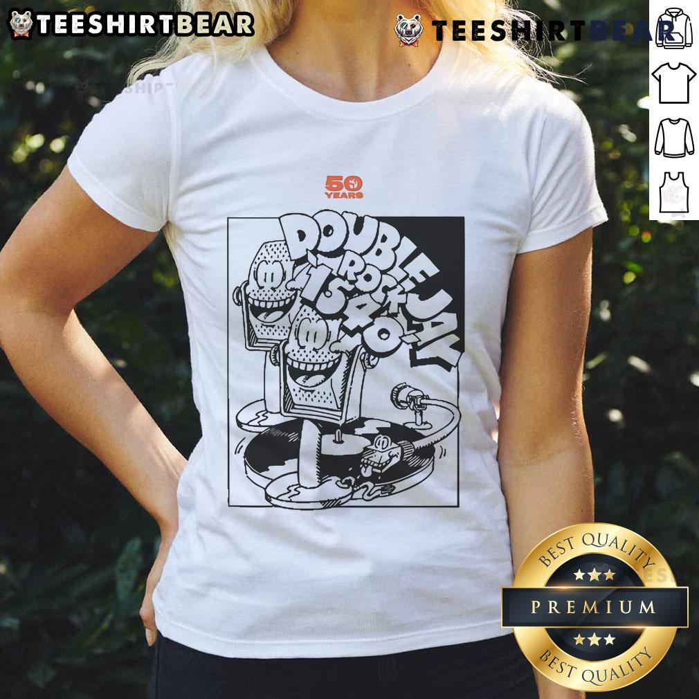 Official Triple J 50 Years Double Jay Rock 1540 Ladies Tee Official Triple J 50 Years Double Jay Rock 1540 Ladies Tee featuring vibrant design and comfortable fit for fans.