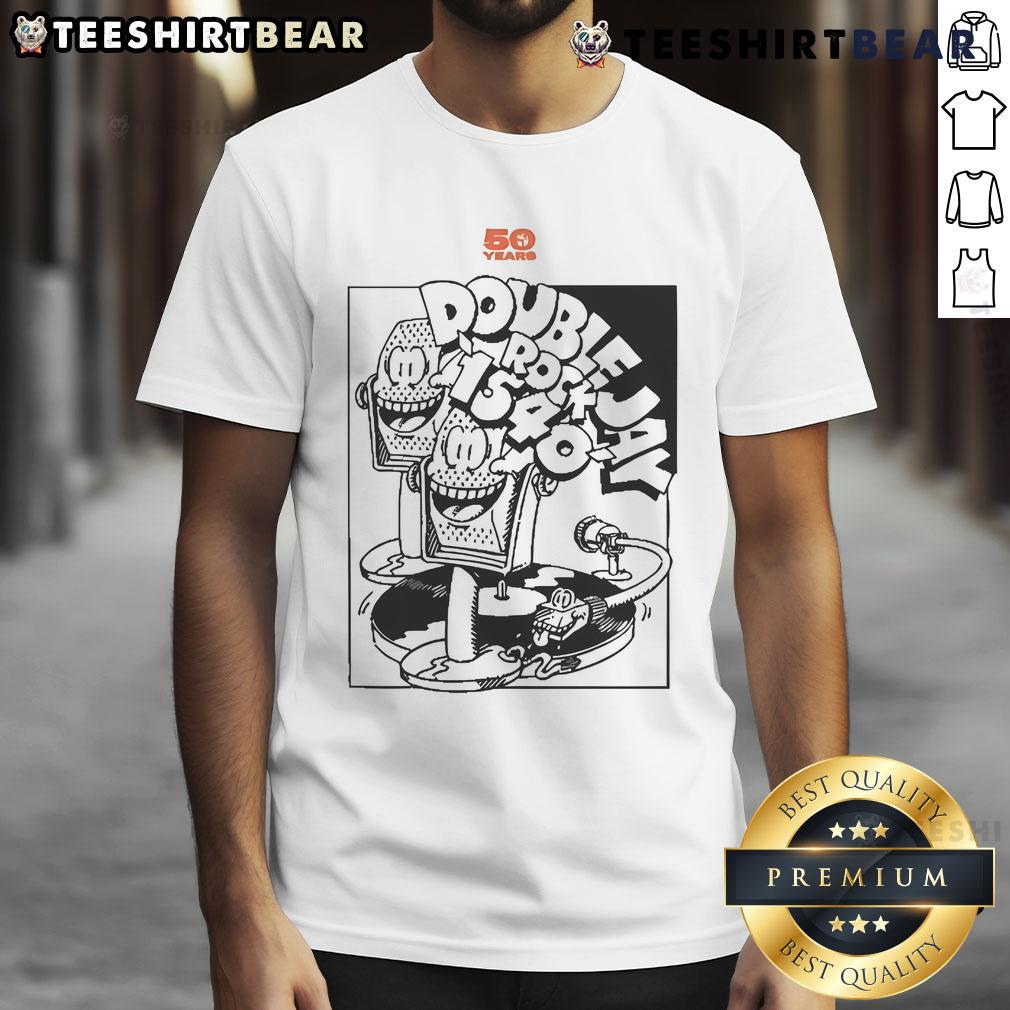 Official Triple J 50 Years Double Jay Rock 1540 T Shirt Official Triple J 50 Years Double Jay Rock 1540 T-Shirt featuring bold graphics and a vintage design celebrating the milestone.