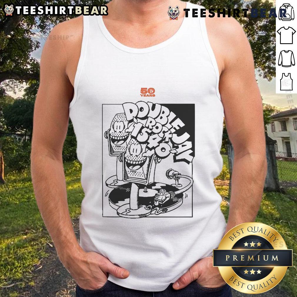 Official Triple J 50 Years Double Jay Rock 1540 Tank Top Official Triple J 50 Years Double Jay Rock 1540 tank top featuring a bold design celebrating Triple J's anniversary.