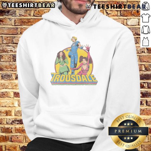Official Trousdale comic book hoodie featuring vibrant graphics and a cozy fit, perfect for comic fans.
