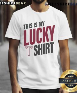 Official Troy Trojans This Is My Lucky T-Shirt featuring the team logo and vibrant colors for fans and supporters.