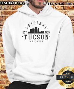 Official Tucson Arizona Est 1775 Skyline Hoodie featuring a vibrant city skyline design and cozy fabric for comfort.