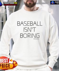 Official Tyler O'Neill Baseball Isn't Boring Swing Juice Sweatshirt in navy, perfect for fans and casual wear.