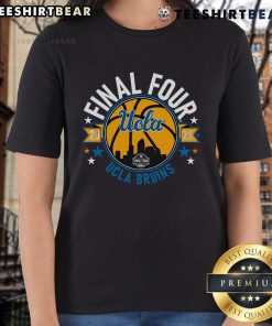 Official UCLA Basketball 2025 Women's Final Four ladies tee showcasing team pride and tournament spirit.