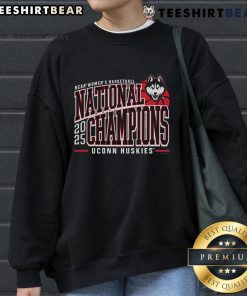 UConn Huskies Homefield 2025 NCAA Women's Basketball National Champions sweatshirt, showcasing team pride and championship spirit.