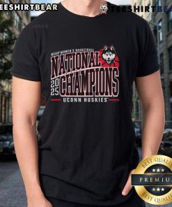 UConn Huskies Homefield 2025 NCAA Women's Basketball National Champions T-Shirt showcasing team pride and victory.