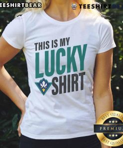 Alt Text: Official UNC Wilmington Seahawks This Is My Lucky ladies tee featuring vibrant team colors and logo.