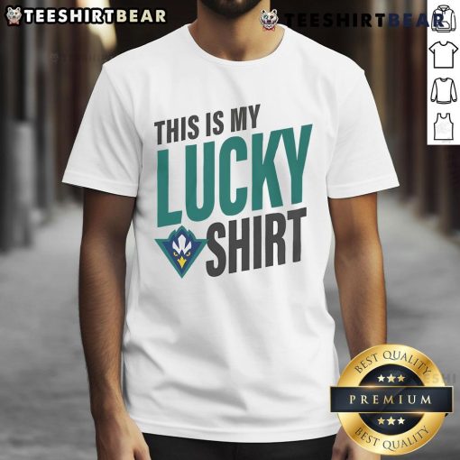 Official Unc Wilmington Seahawks This Is My Lucky T-Shirt in vibrant colors, showcasing team pride and style for fans.