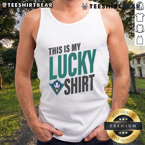 Alt Text: Official UNC Wilmington Seahawks This Is My Lucky tank top in vibrant colors, perfect for game day or casual wear.