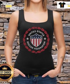 Official US Soccer Federation 1986 Crest Tank Top featuring vintage design for soccer fans and collectors.