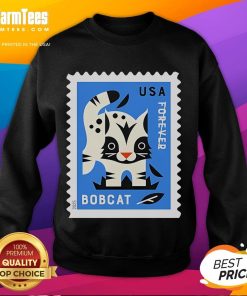 Official USA Bobcat Stamp Sweatshirt featuring a bold graphic design, perfect for casual wear and Bobcat fans.