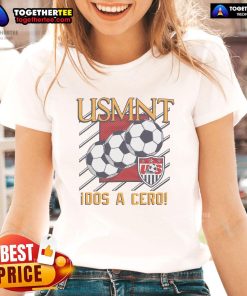 Official USMNT Dos A Cero Ladies Tee featuring a stylish design for women's soccer fans celebrating the US Men's National Team.