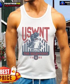 Official USWNT The Beginning 1985 Tank Top showcasing vintage soccer style and team spirit for fans.