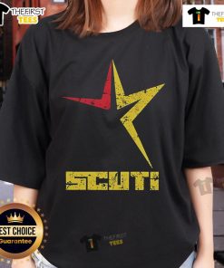 Official Uy Scuti Red Yellow Ladies Tee featuring vibrant colors and stylish design for casual wear.