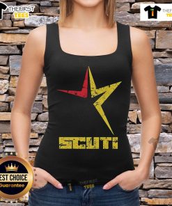 Alt Text: Official Uy Scuti Red Yellow Tank Top featuring a vibrant design, perfect for summer style and casual wear.